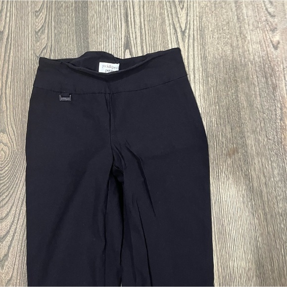 Peck & Peck Petite Pull-On Trouser Dress Pants Mid Rise Stretch Black Size 2P - Picture 3 of 7